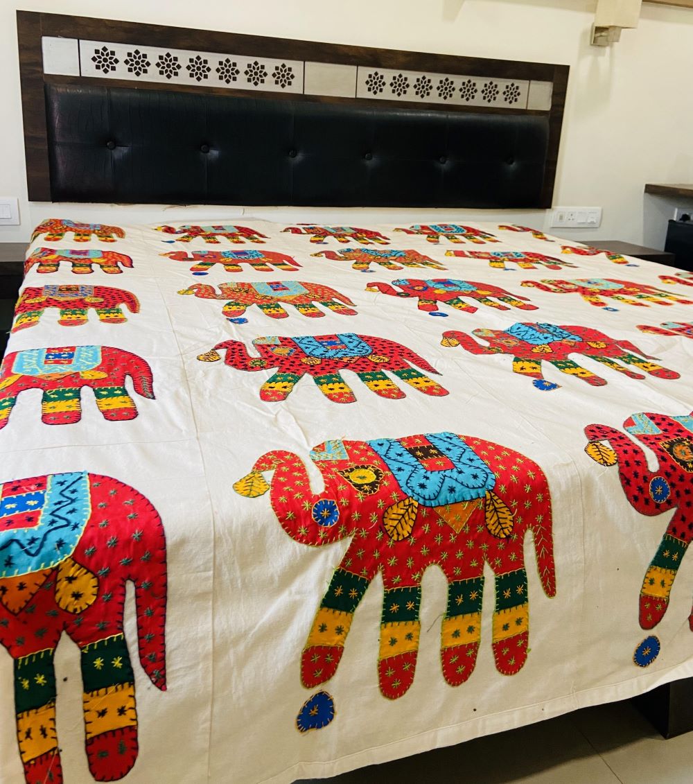 Elephant Print Double Bed Sheet - Image 3