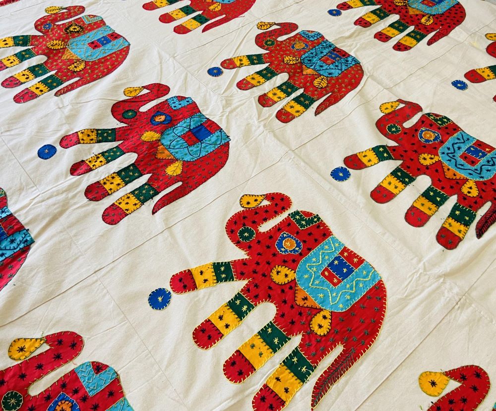 Elephant Print Double Bed Sheet - Image 2