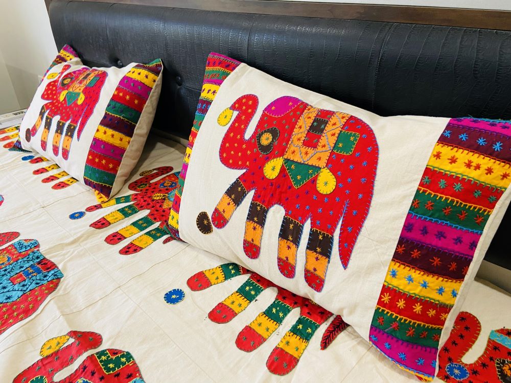 Elephant Print Pillow Cover - Image 2