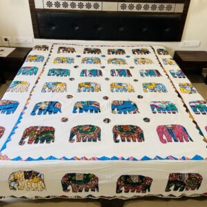 Hathi Chhap Double Bed Sheet