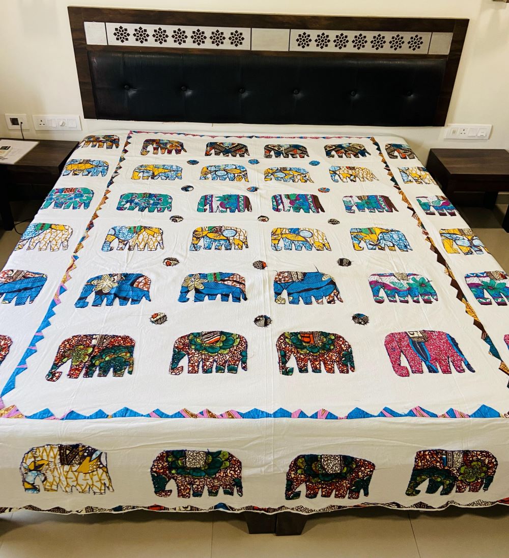 Hathi Chhap Double Bed Sheet