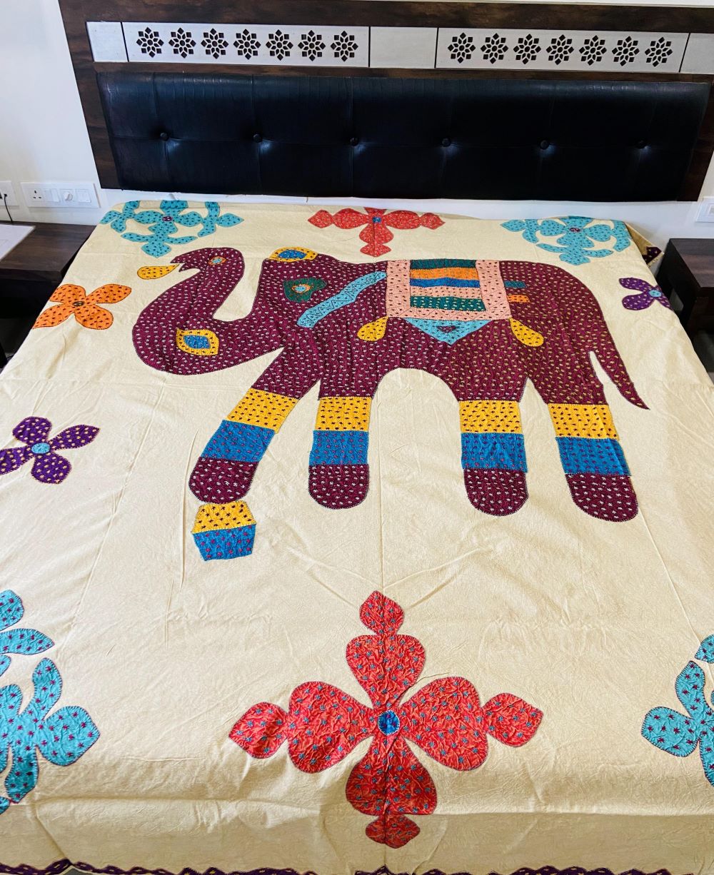 Big Elephant Double Bed Sheet