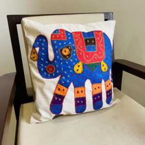 Blue Elephant Cushion Cover