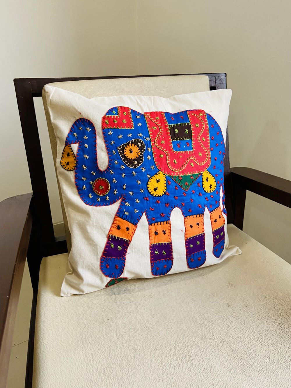 Blue Elephant Cushion Cover