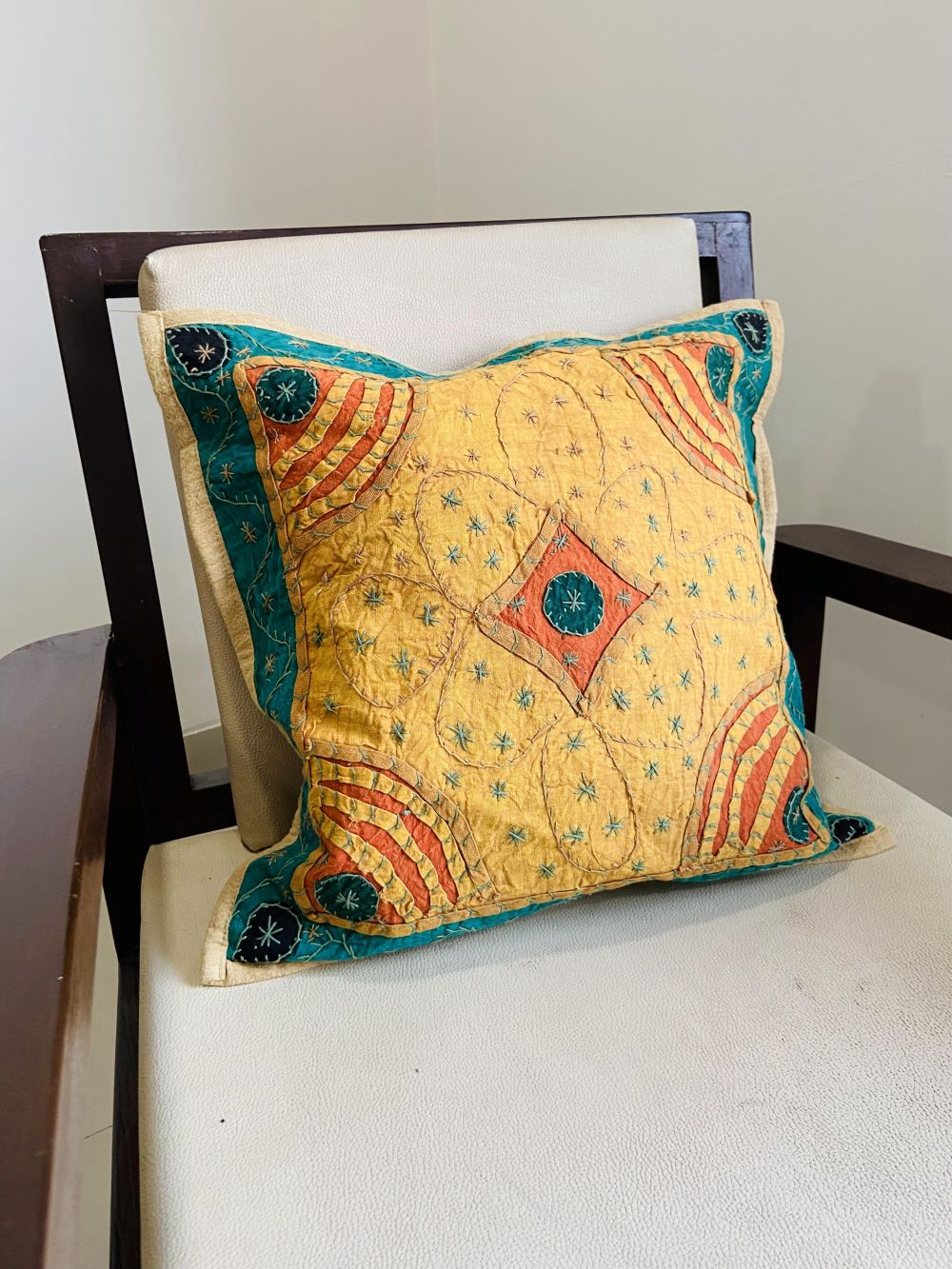 Green Border Cushion Cover