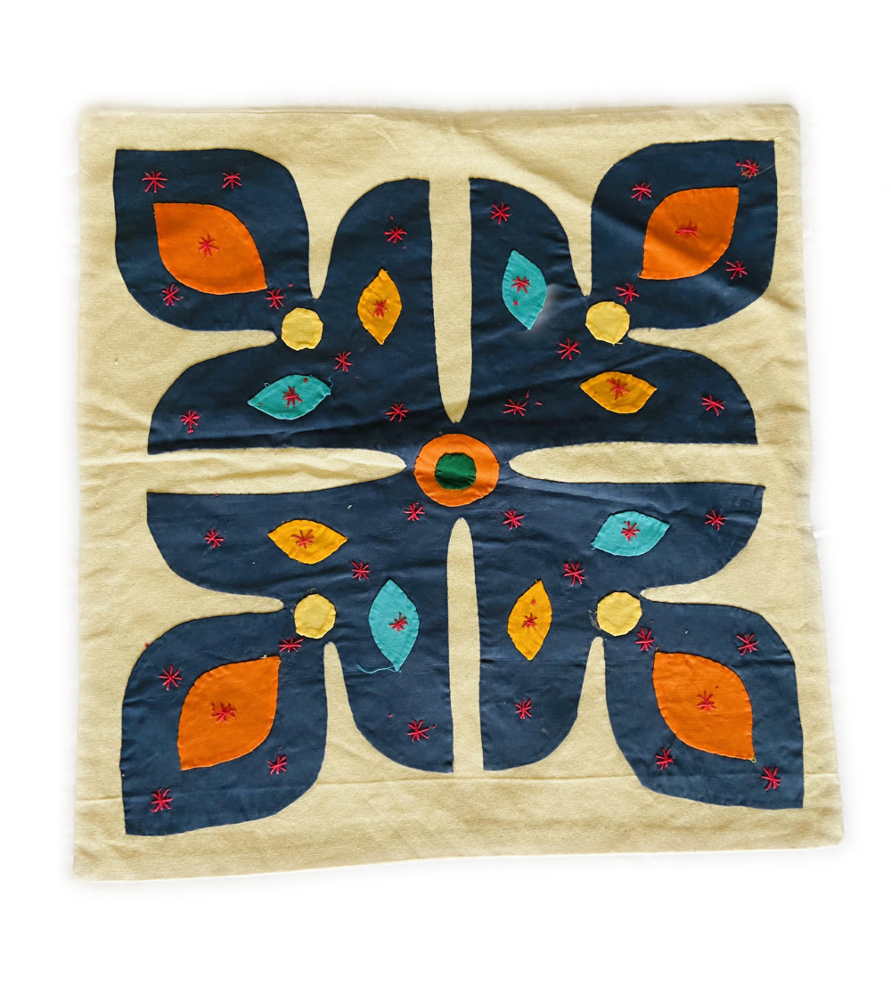 Blue Flower Cushion Cover - Image 2